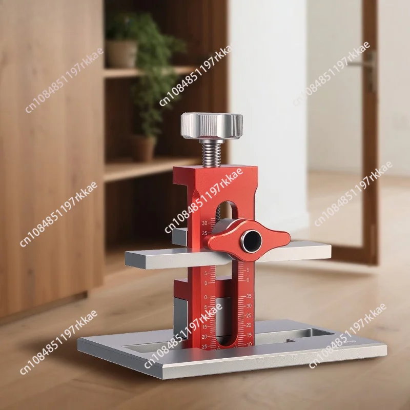 Cabinet door installation aid with base Aluminum alloy rebound device Perforated floor cabinet leveler