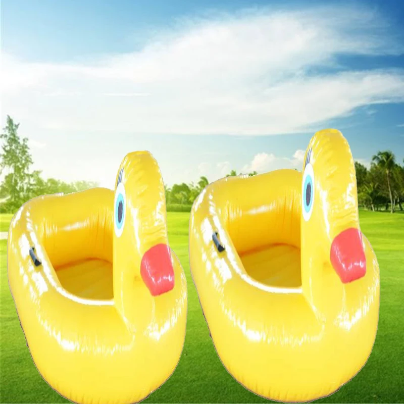 Yellow Duck Inflatable Water Sofa Outdoor Commercial Kids Swimming Amusement Float