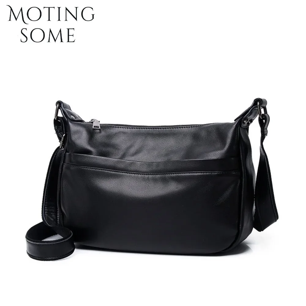 Motingsome 100% Cow Leather Multiple Layers Women Bag New Style Shoulder Lady Satchel Bags Lady Fashion Crossbody Messenger Tote