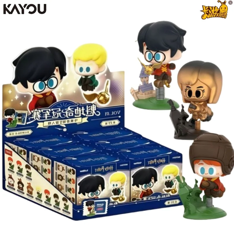 KAYOU Harry Potter Mystery Blind Box Quidditch Champion Chibi Mini Figure Harry Draco Malfoy Ron Weasley Collectible Doll