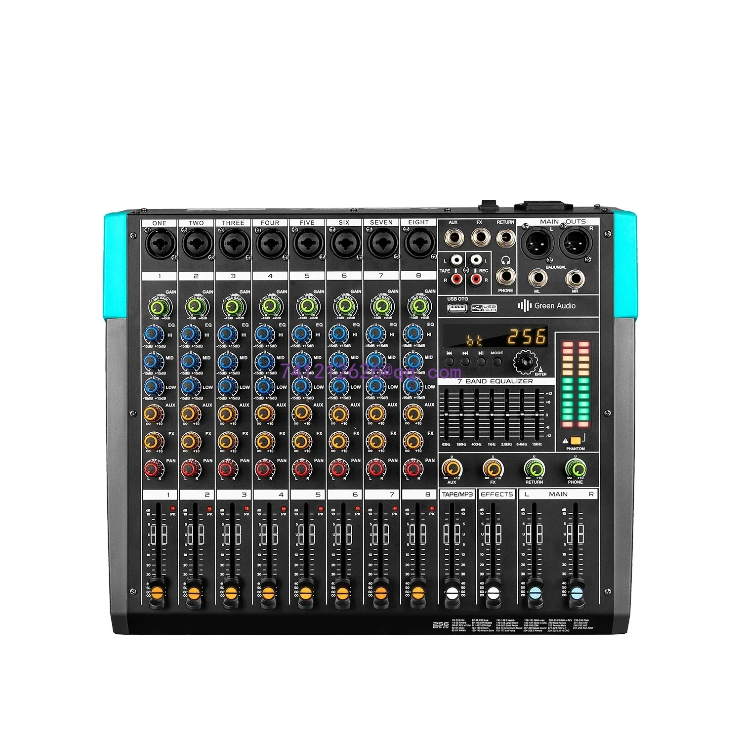 stage performance DJ mixing 256DSP digital audio mixer Professional 8-channel audio mixer