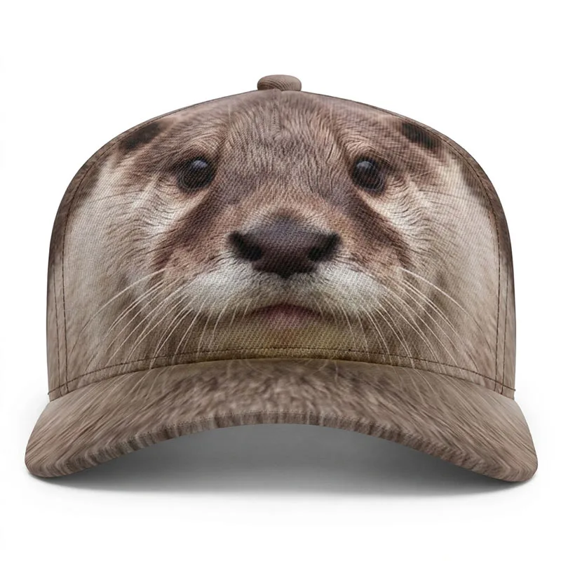 Otter Custom Baseball Caps River Buddy Splash Cuddles Snuggles Cozy Pal Hip Hop Flat brim Hats Breathable Adjustable Gift Unisex