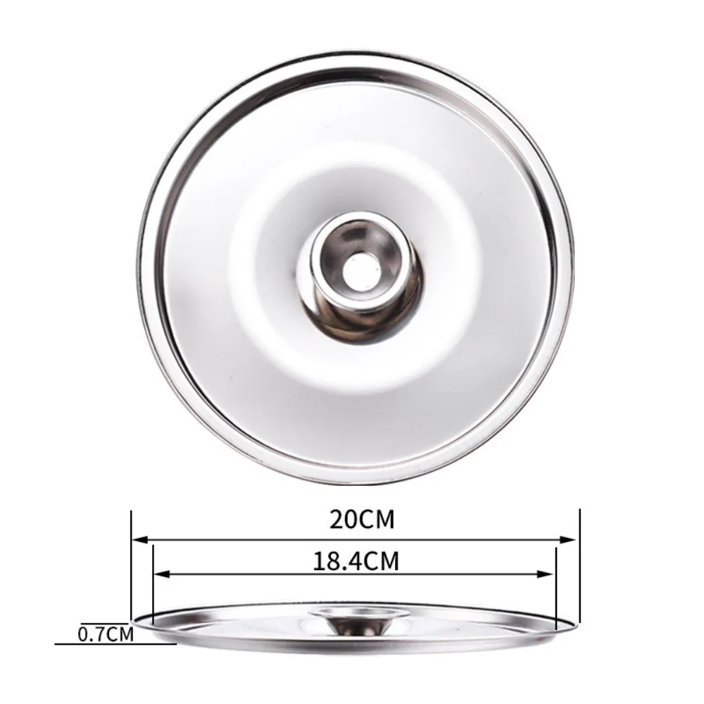 Nieuwe 10-24 cm ronde potdeksel, verdikte roestvrijstalen steelpanafdekking, vervanging, universele keukendeksel, keukenbenodigdheden