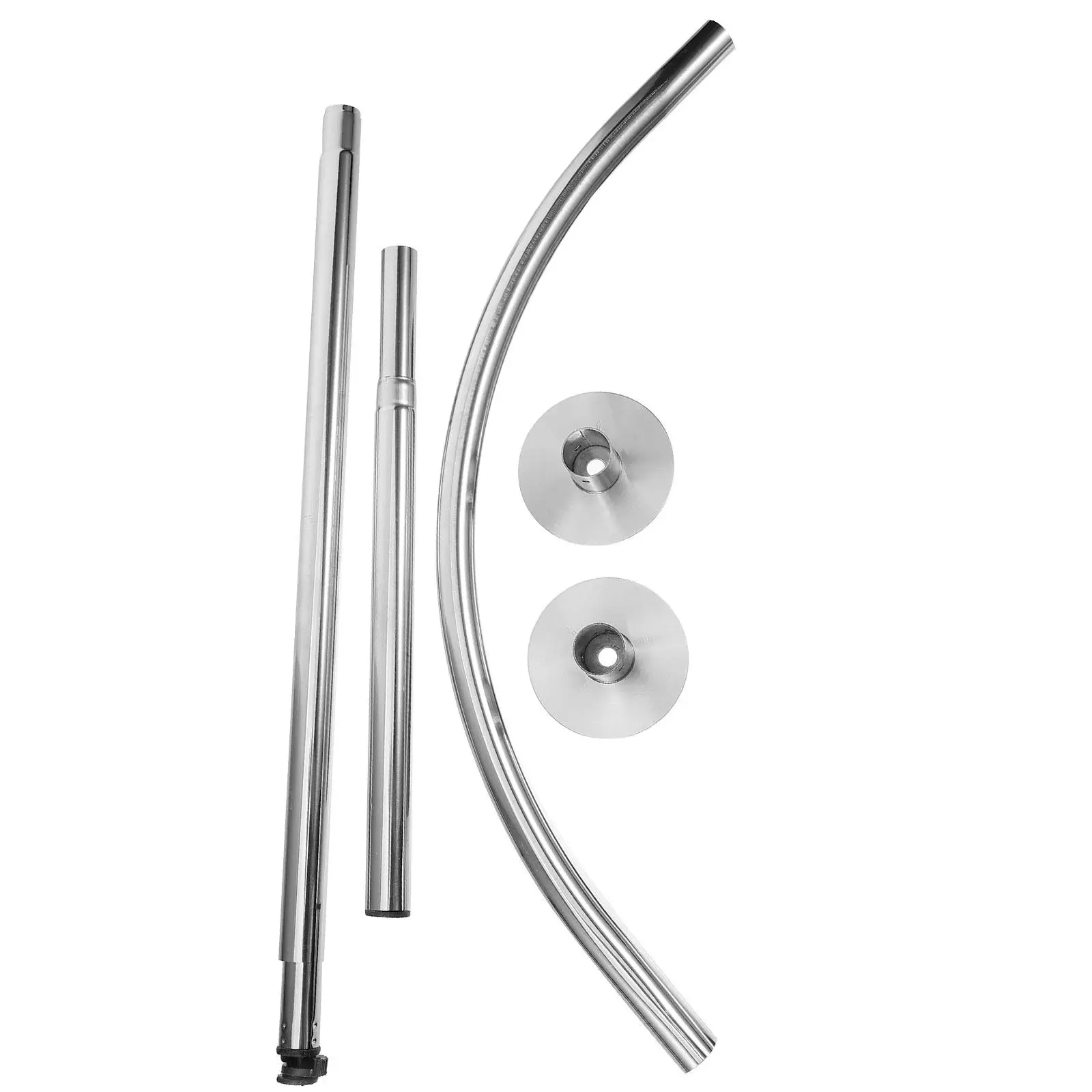 

Изогнутый телескопический карниз для штор, сверхпрочный регулируемый выдвижной металлический карниз для душевой занавески, штанга для сушки одежды в шкафу