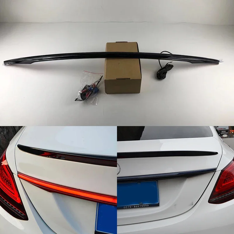 Pop For Benz C Class 2016-2020 Smoke Black Led Through Tail Light Width Light Through Trunk Rear Lamp LED Light New Streamer