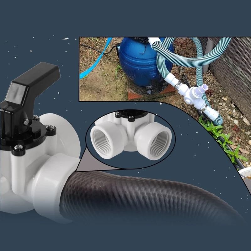 Válvulas piscina multifuncionais, abs, 3 vias, peça substituição para piscina, válvulas desviadoras, dropship