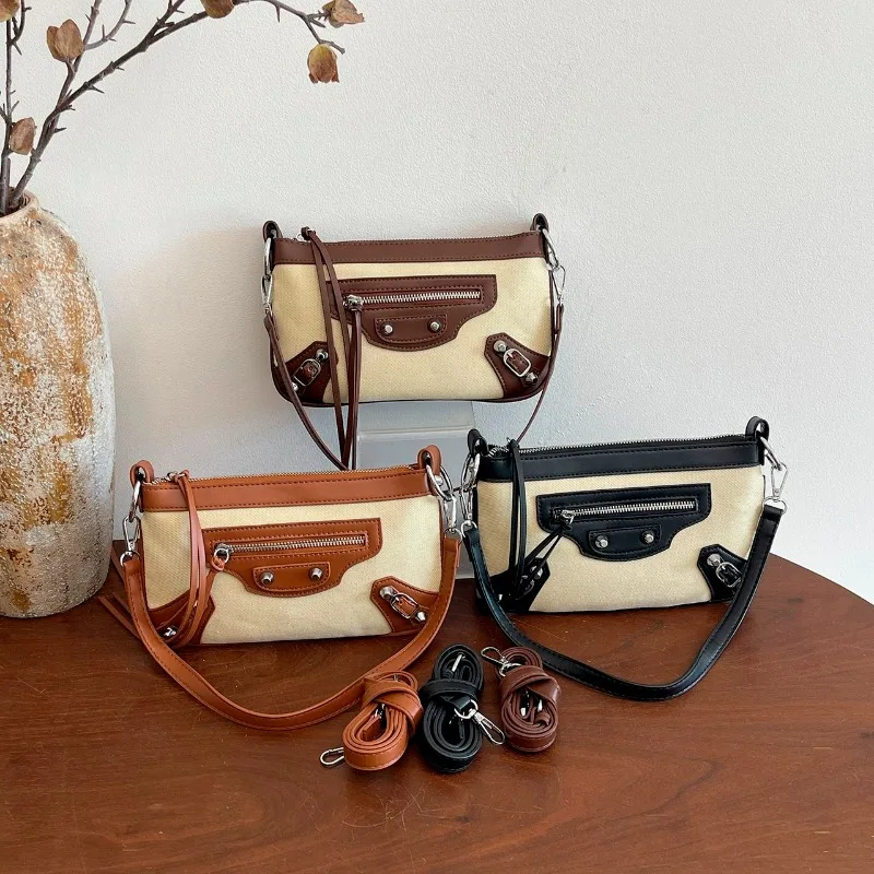Luxury designer women's zipper crossbody bag handheld small square bag elegant and fashionable design shoulder bag