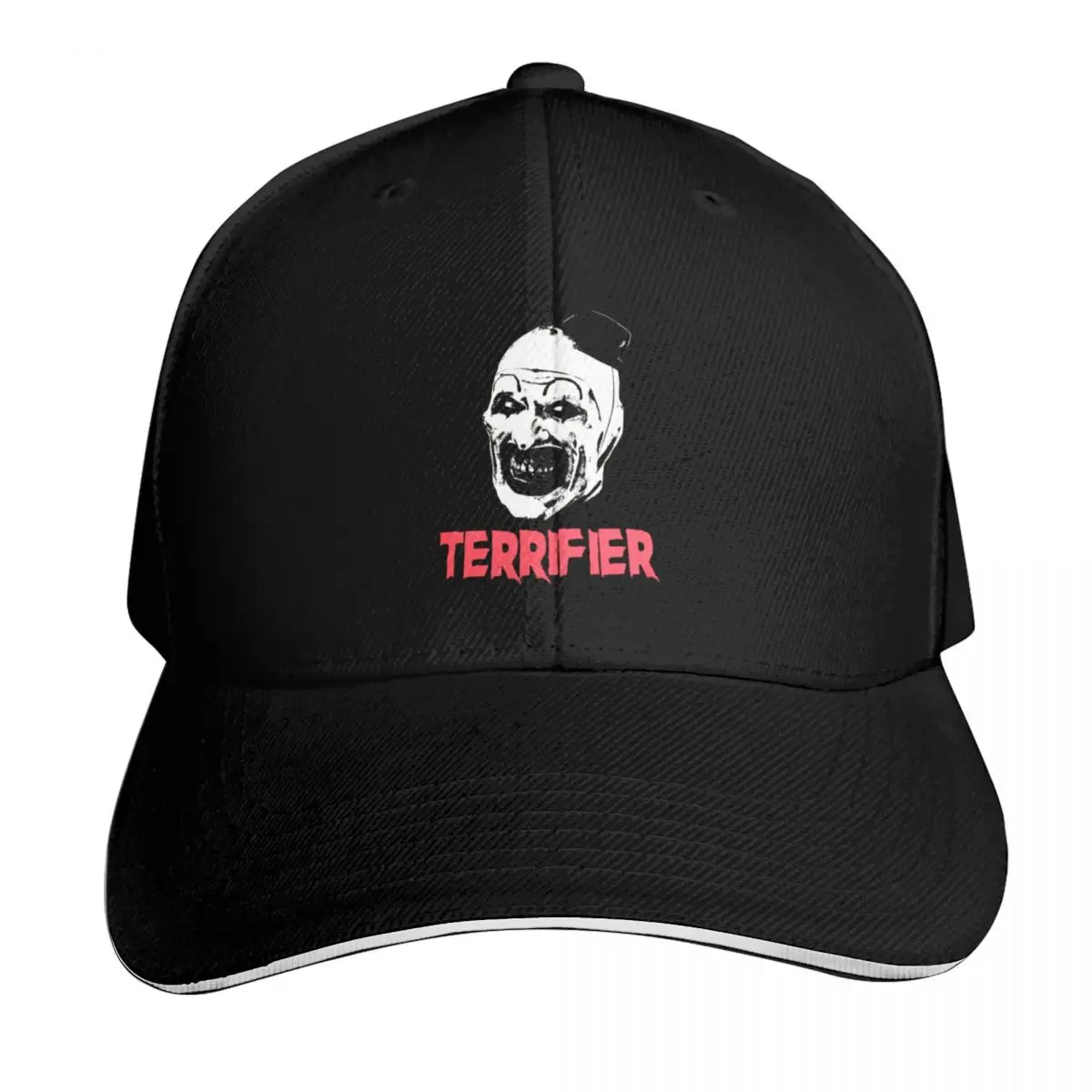 Terrifier Clown Baseball Cap Cotton Twill Breathable Contrast Two Tone Brim Snapback Flat Bill