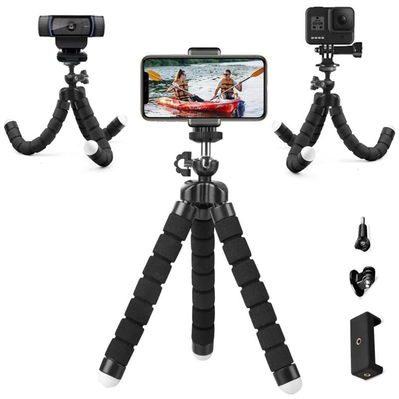 Mini Universal Photography Octopus Tripod Monopod Phone Mini Camera Phone Webcam Holder Clip Smartphone Monopod Tripe Stand