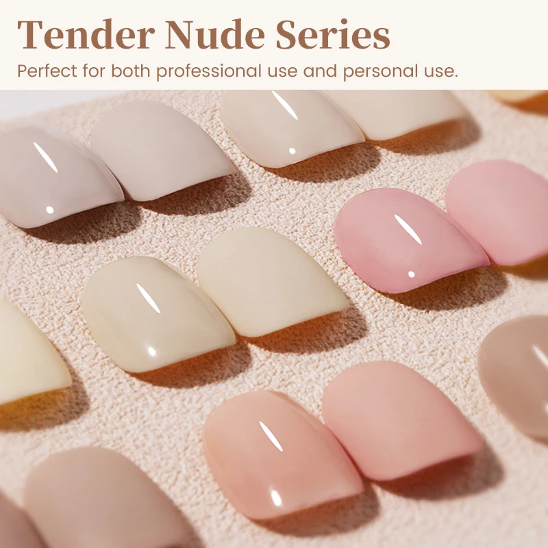 UR SUGAR Nude Gel Nail Polish 7ml Oatmeal Light Pink Translucent Color UV Light Cure Gel Varnish Nail Art DIY At Home