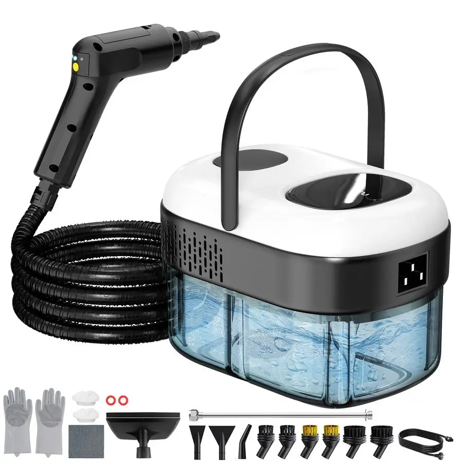 Steam Cleaner, 3Level Adjustable Handheld Steamer Cleaning for Home, 15s Fast HeatUp amp 47.3oz Tank, 2500W MultiSurface Portabl