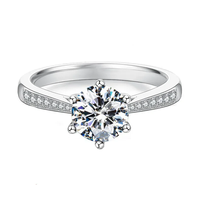 New Hot 925 Sterling Silver Crystal elegant Couple rings For Women Man  adjustable Fashion Wedding Party Gift fine Jewelry