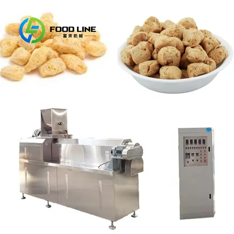 Extrusora de Proteína de Soya Texturizada Industrial Personalizada, Máquina Comercial para Procesar Carne Vegetal de Soya en Trozos para Fábricas de Alimentos