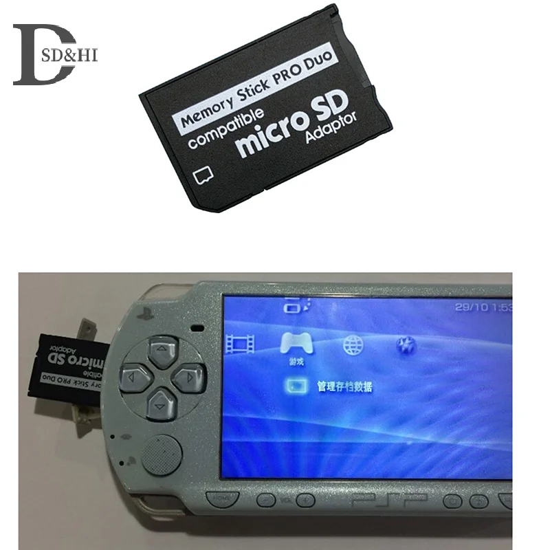 Micro SD SDHC TF к Memory Stick MS Pro Duo P-S-P Адаптер-конвертер карты Plug and Play Card Reader
