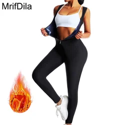 MrifDila Open Bust Zipper Sauna Suits Women's Sweating Bodysuits Waist Trainer Slimming Jumpsuits Hot Thermo Full Body Shaper