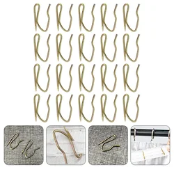 50pcs S-Shape Curtain Hooks Shower Rings Metal Hook Pin Steel Stainless Pins Drapery Slide Rail Door Hangers Bathroom Clips