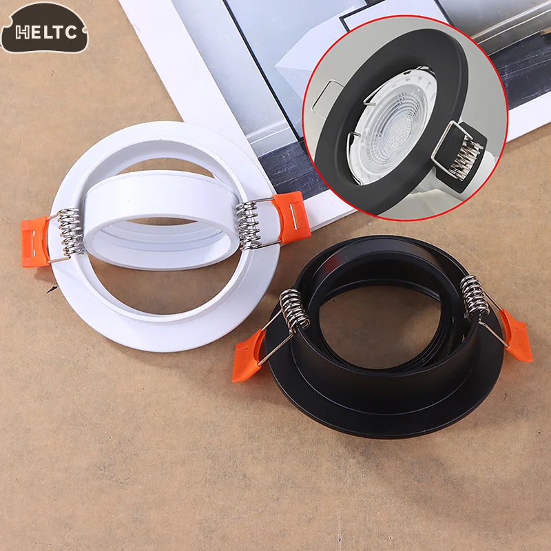 1PC Hoge Kwaliteit Aluminium Wit/Zwart Ronde GU10 MR16 Verstelbare Spot Lichtpunt LED Downlight Plafond Spot licht Frame