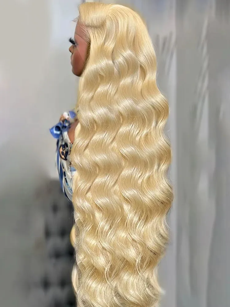 

613 HD Lace Frontal Wigs 13x6 Body Wave Human Hair Wig Brazilian Preplucked Colored Blonde Lace Front With Baby Hair For Women