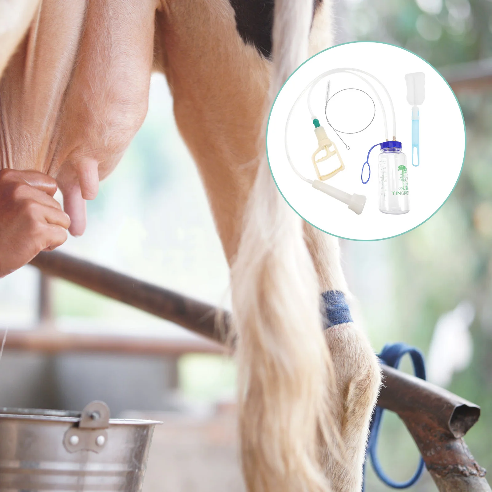 

1 set 1 Set Milking Machine For Farm Supply Cows Sheep Reusable Dairy Farm Equipment Cattle Cattle Supply Milking Supplies