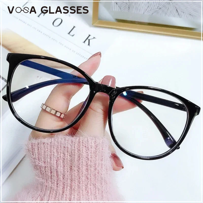 Women Men Anti Blue Light Round Eyewear Transparent Computer Glasses Frame Blocking Glasses Optical Spectacle Eyeglass