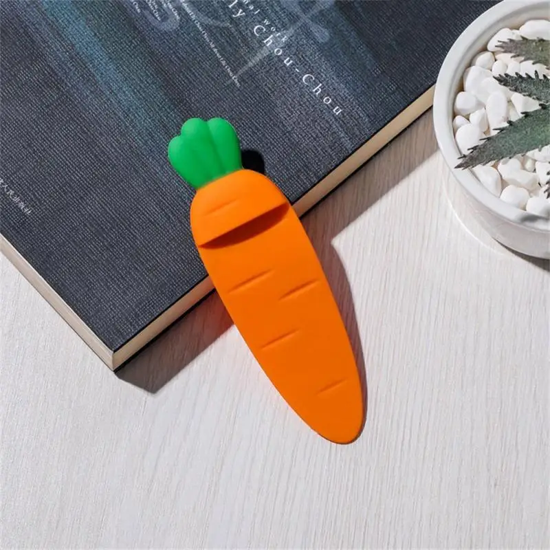 Silikon süße Karotte Lesezeichen Cartoon 3D Stereo Lesezeichen für Kinder DIY Dekoration Geschenk Schulbedarf Büromaterial