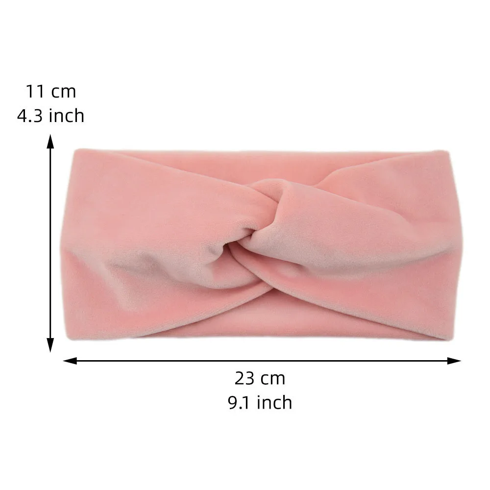 Bandeaux de sauna croisés en velours pour femmes, bandeau de sport élastique, vêtements de sauna de yoga, bandeau pour filles, accessoires pour