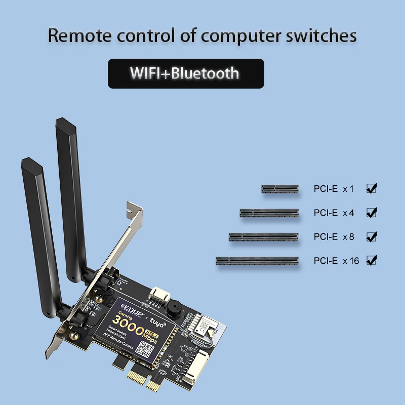 

Turn On/OFF PC Remote Control Computer long-range control switch network card Game PCI-E Card Offsite control Game PCI-E Card