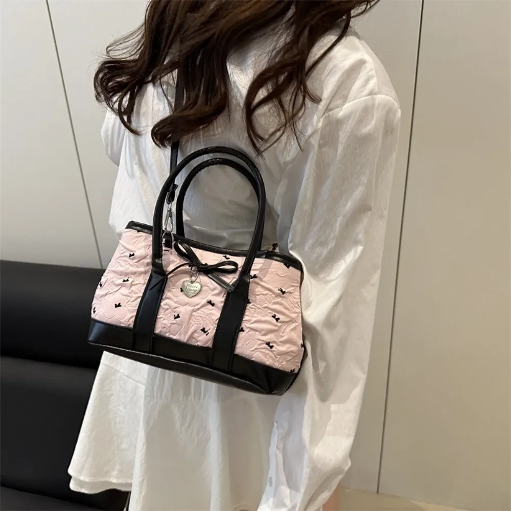 

Fashion Stylish Bow Shoulder Bag Leisure Casual Bowknot Bucket Bag Adjustable Strap Sweet Women's Handbags Daily