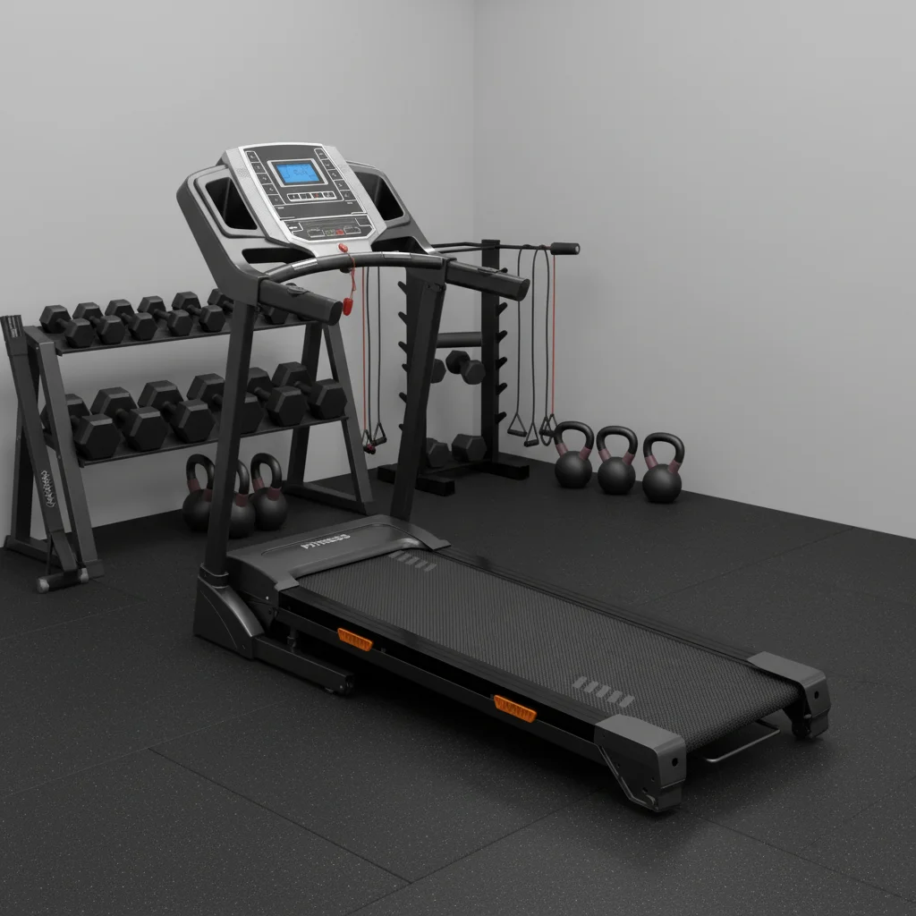 

Home Foldable Treadmill Machine 1-18 KM/H Time/Speed/Distance/Calories Pulse Display with LED Screen