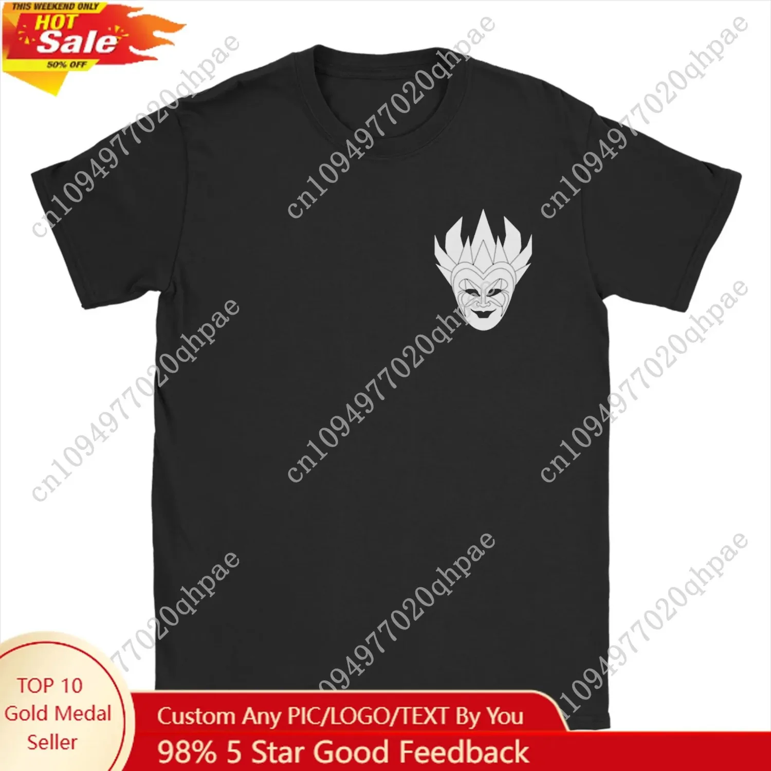 

Mask Logo Boris Brejcha Men's T Shirt DJ Music Tour Novelty Tee Shirt Short Sleeve O Neck T-Shirt Cotton Graphic merchandise