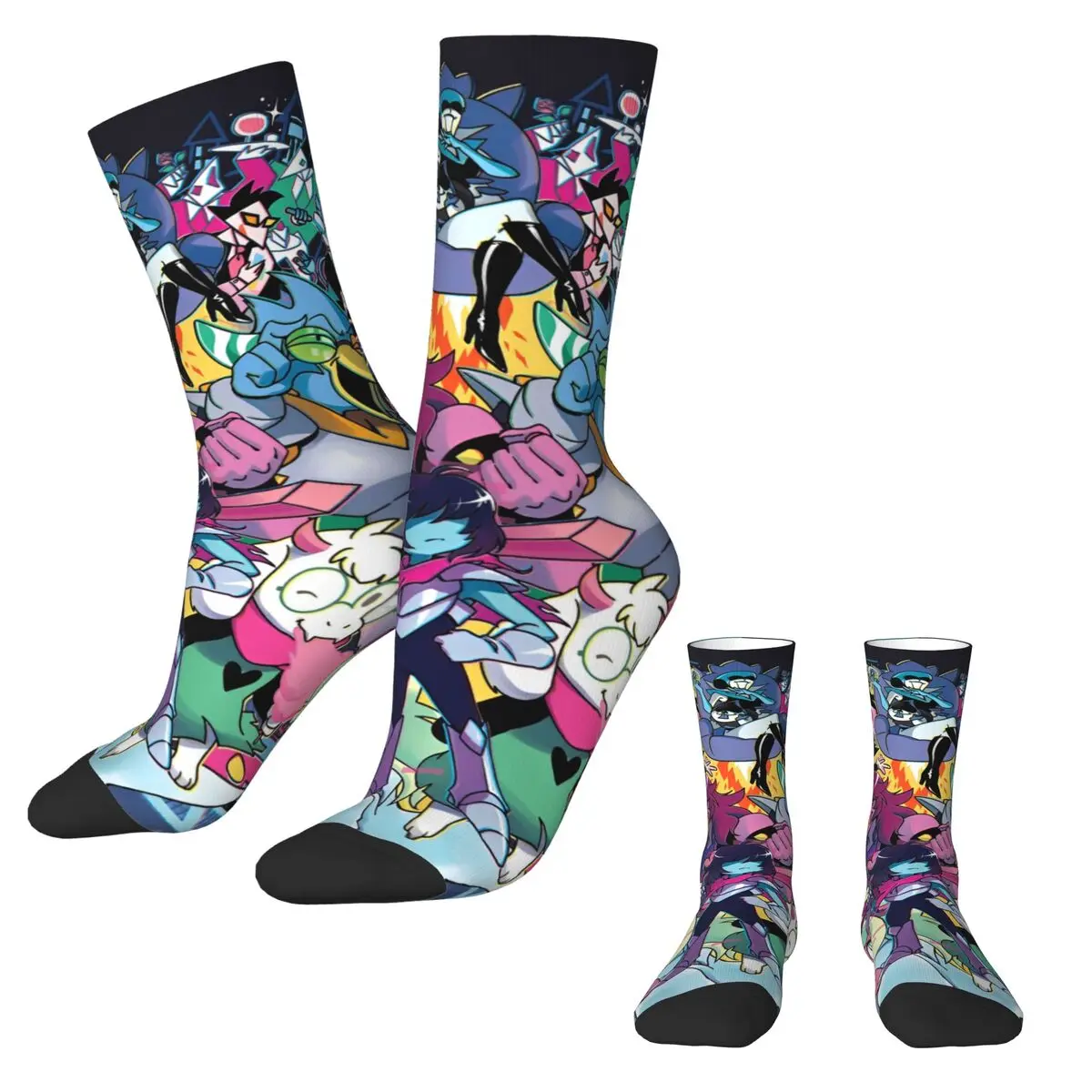 Deltarune Spamton Socks Novelty Stockings Autumn Anti Slip Men's Socks Comfortable Graphic Climbing Socks