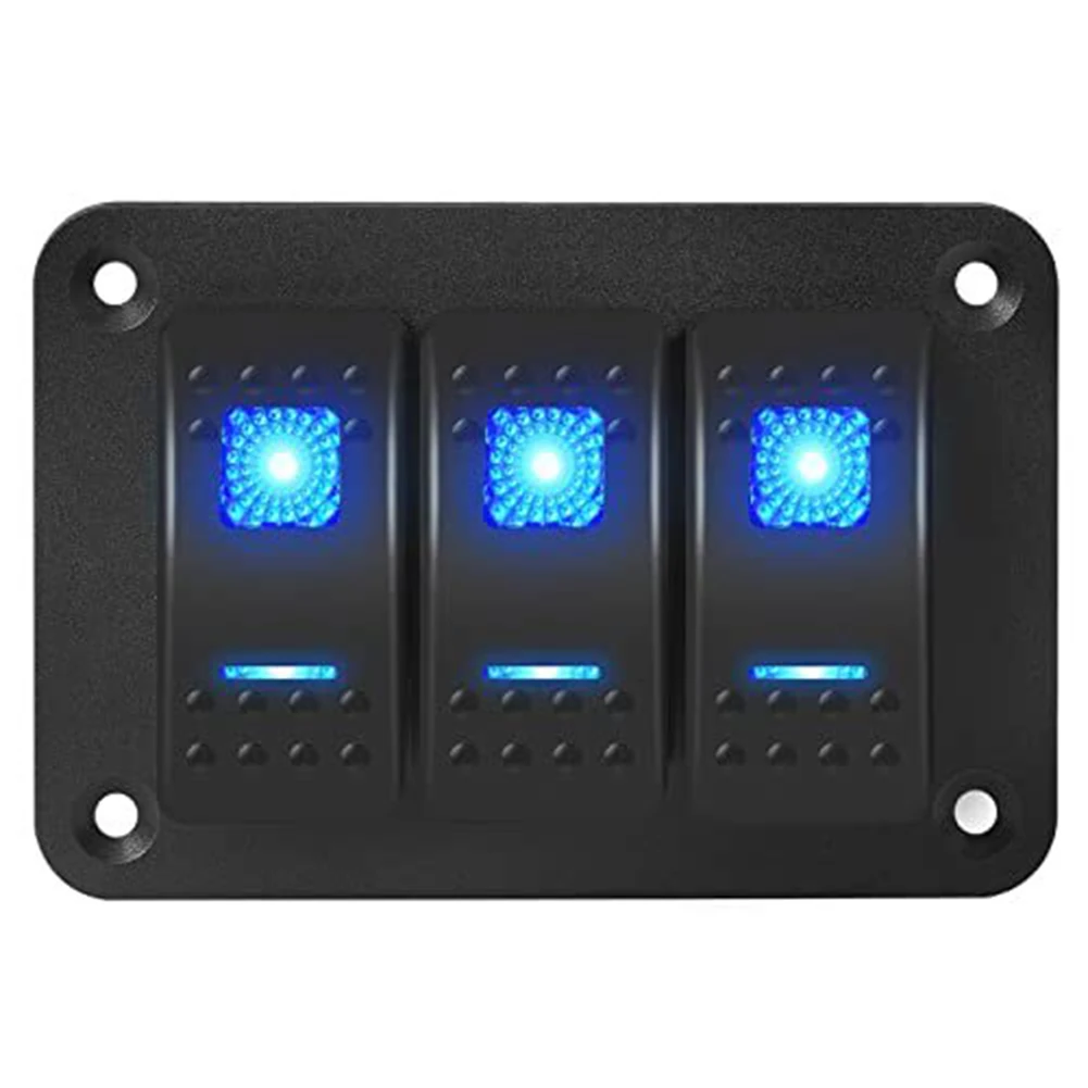 

12V Switch Panel 3 Gang Rocker Switch High-quality Toggle Switches Reliable Performance Stable And Efficient Control