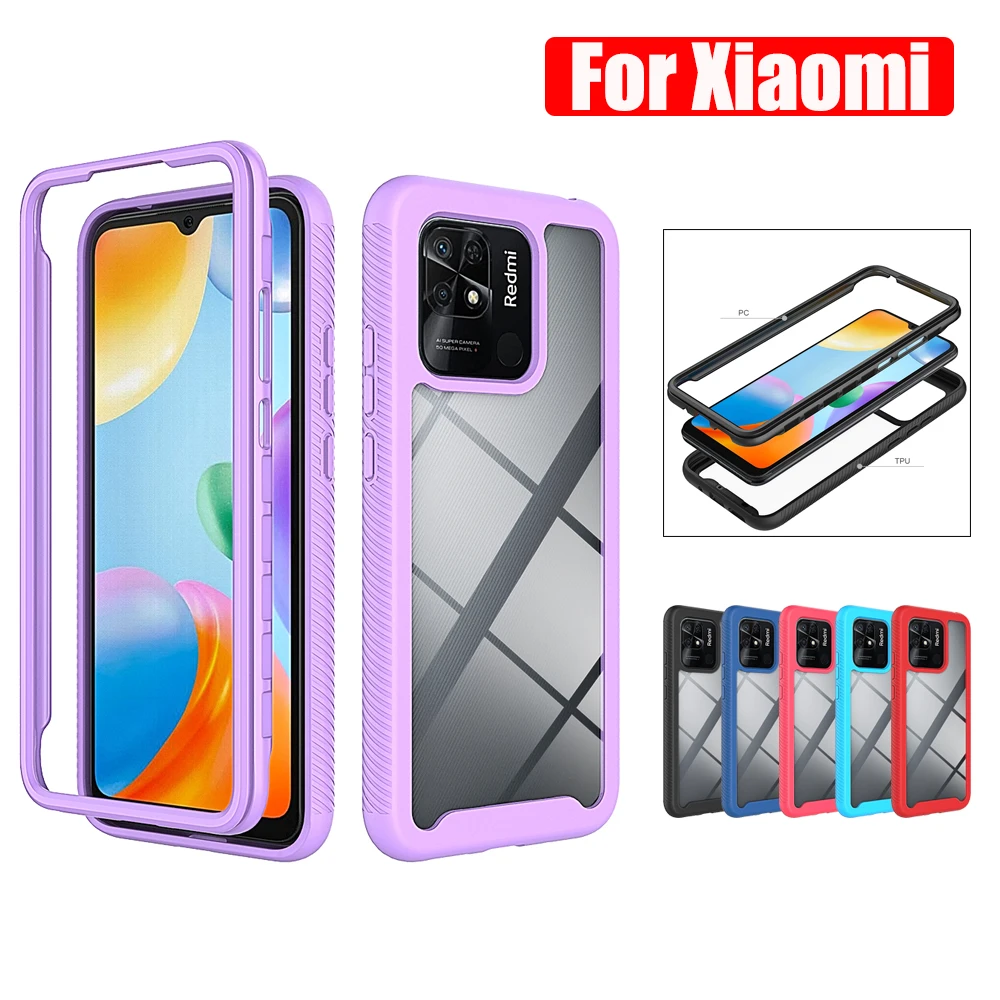 

Case For Xiaomi Redmi 10C 10 10A 9C Note 11S 11Pro 10 10s 9T Mi 11 Poco X3 NFC Funda Redmi Note 11 Pro 5G Hybrid TPU+PC Cover