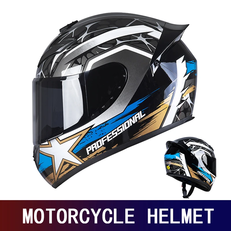 

Knight helmet men's motorcycle full helmet motorcycle DOT certification four seasons winter electric car helmet riding grams.
