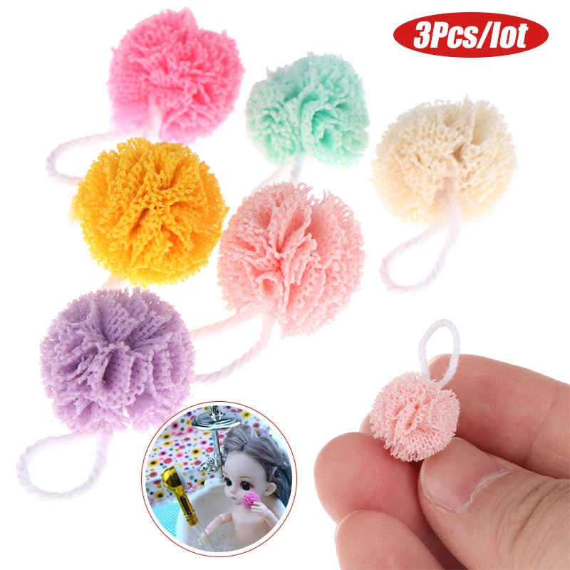 1/3/4/5Pcs 1:12 Dollhouse Miniature Furniture mini Colorful Bath Ball Model DIY Accessories Scene Model Doll Accessories