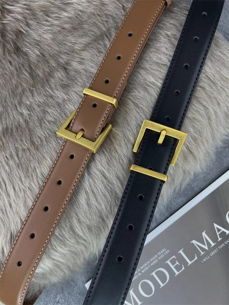 여성 패션 골드 버클 정품 가죽 코르셋 여성 Cummerbund 코트 허리띠 드레스 Decration 좁은 벨트 J1397