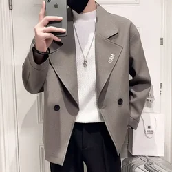 Plus Big Size Brown Coats Man Suits and Blazers Oversize Party Jacket for Men Fashionable Menswear Casual Luxury Designer New In