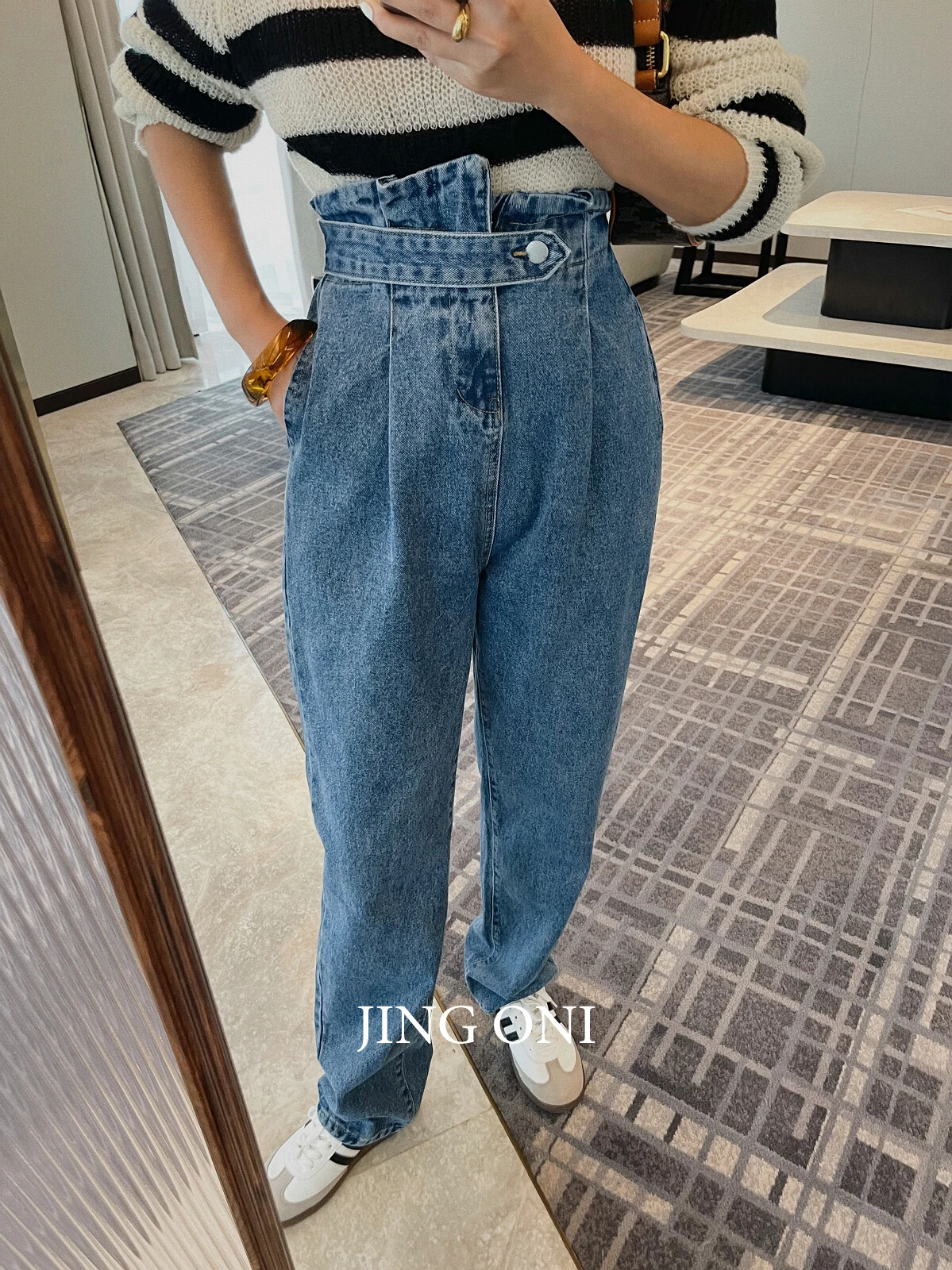 Jeans Y2k Pants Women Clothing 2023 Korean Style Baggy High Waist Cargo Trousers  Autumn Vintage Fashion Wide Straight Leg New