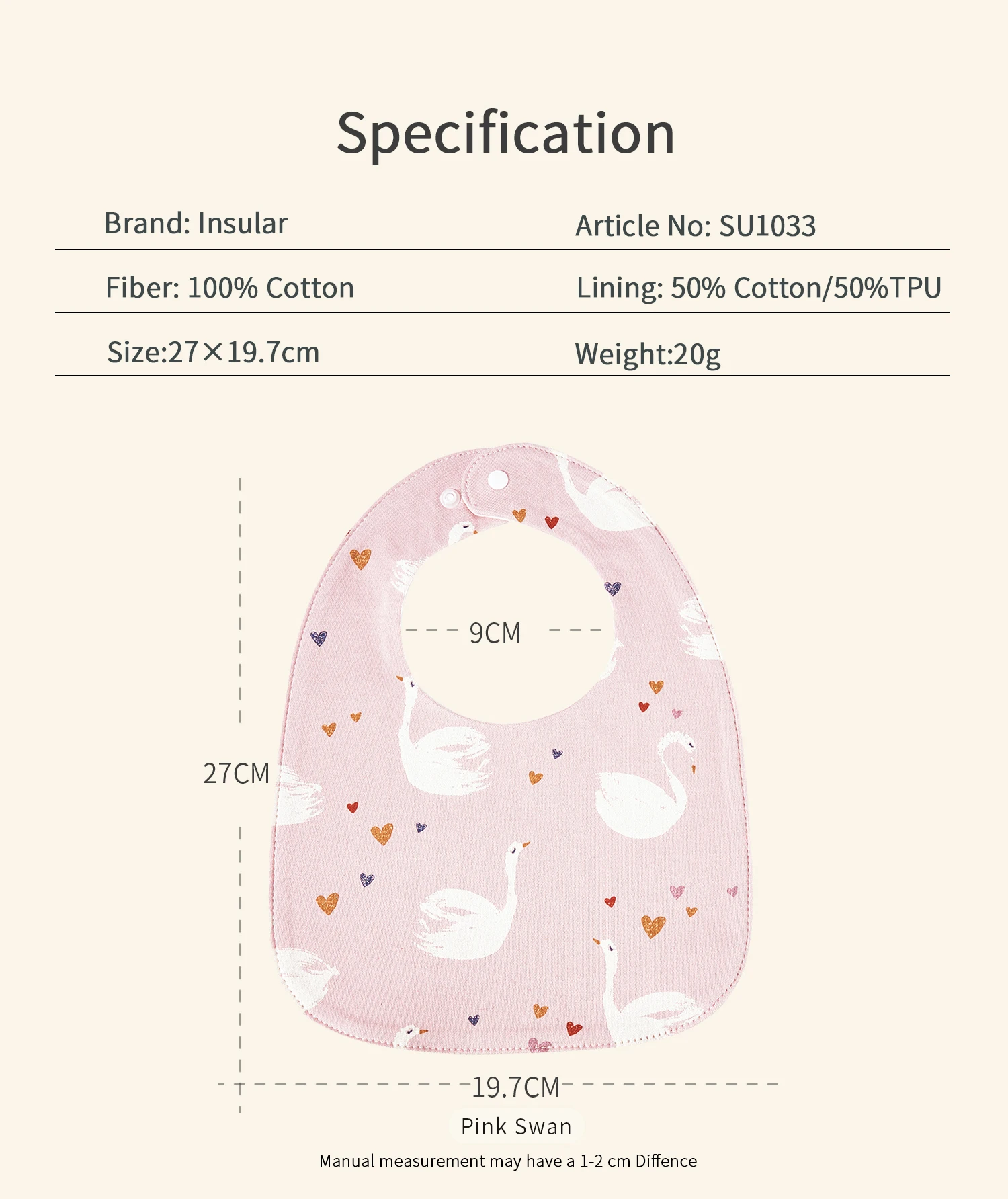 INSULAR 3 pz bavaglini bavaglini Burp panni bavaglini bavaglini regolabili in morbido cotone a forma di U bavaglini per l'alimentazione neonato neonati Saliva Towe sacchetto di riso