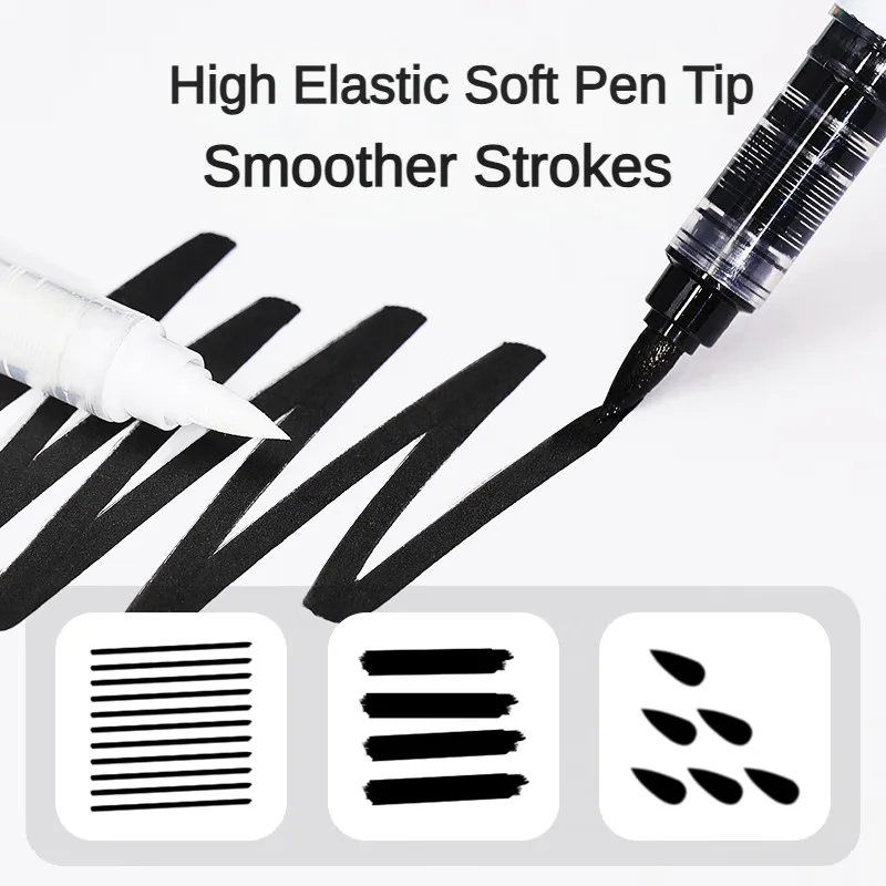 GUANGNA 5/1 PCS 16 Colors Direct-liquid Acrylic Paint Pens Brush Marker Pen for Painting Ceramic DIY Art Supplies Stationery