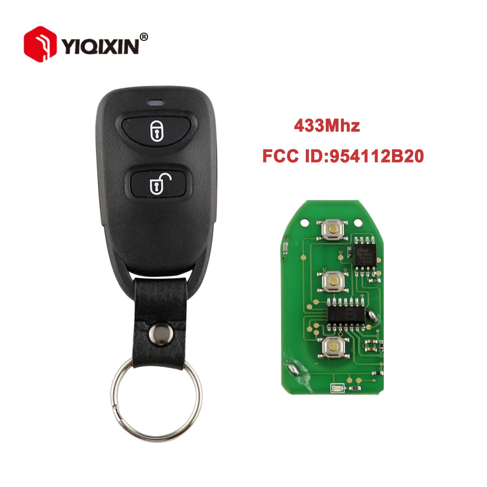 YIQIXIN For Hyundai Tucson 2+1 Buttons Santa Fe 2005-2011 General For Kia Carens Smart Remote Control Key 433Mhz FCCID:954112B20