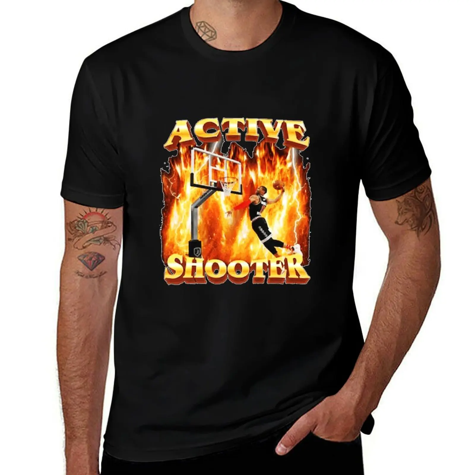 Active Shooter--2 T-Shirt baggy shirts blanks tees boys animal print mens plain t shirts