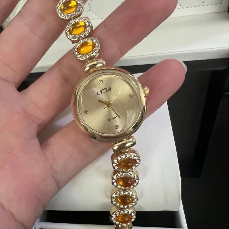 Cross-Border Hot Selling Popular Online Live Streaming Welfare Women's Quartz Watch Factory Wholesale One Piece Dropshipping6912