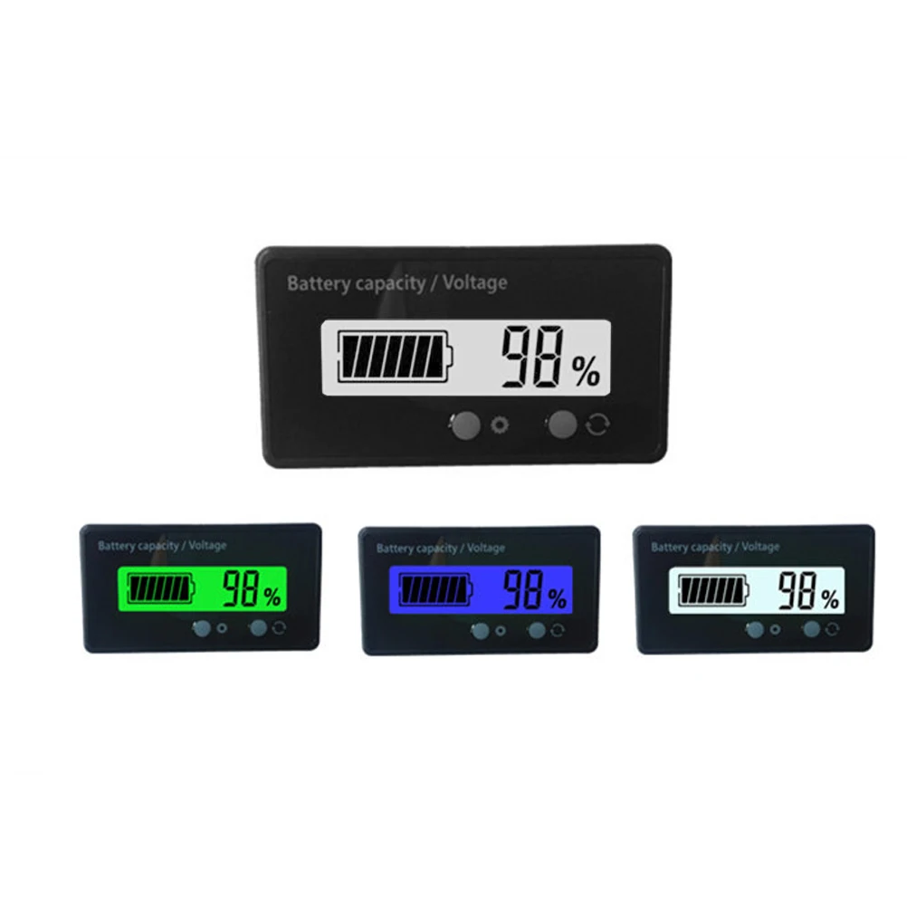 

12V 24V 36V 48V Lead Acid Tester Capacity Monitor Lithium Indicator Voltage Meter Digital Display Waterproof Shell