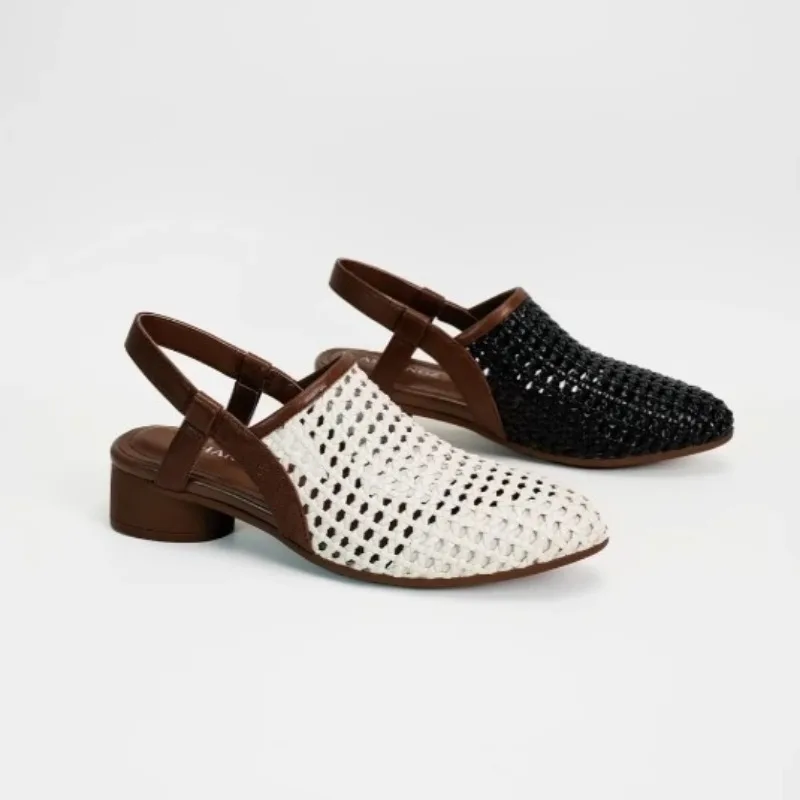 Sandali da donna Nuovo stile Sandali popolari Appartamenti a punta Mocassini moda con fondo Semplici scarpe da donna di lusso nere Zapatos Mujer