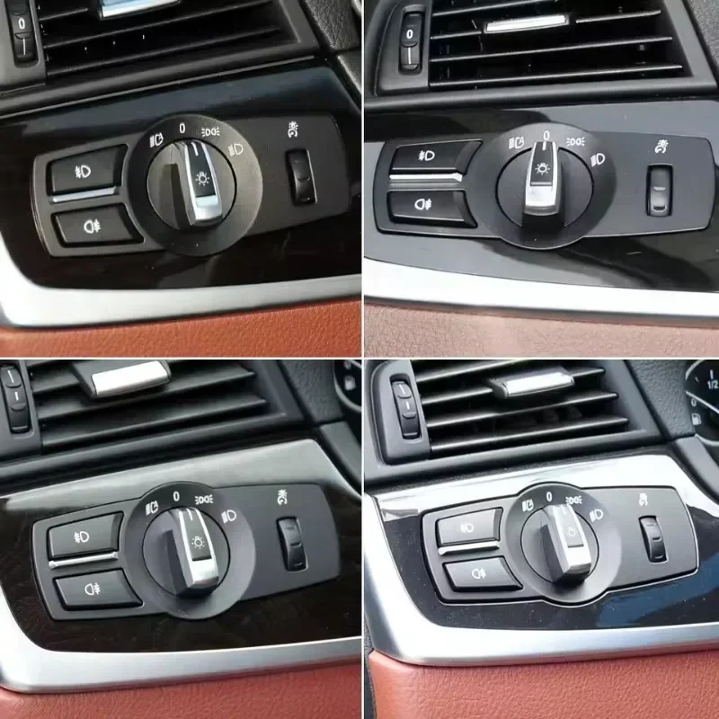 For BMW 5 6 7 Series X3 X4 Car Headlight Switch Button Light Control Panel Fog Light Switch For BMW F02 F10 F18 F07 F06 F25 F26