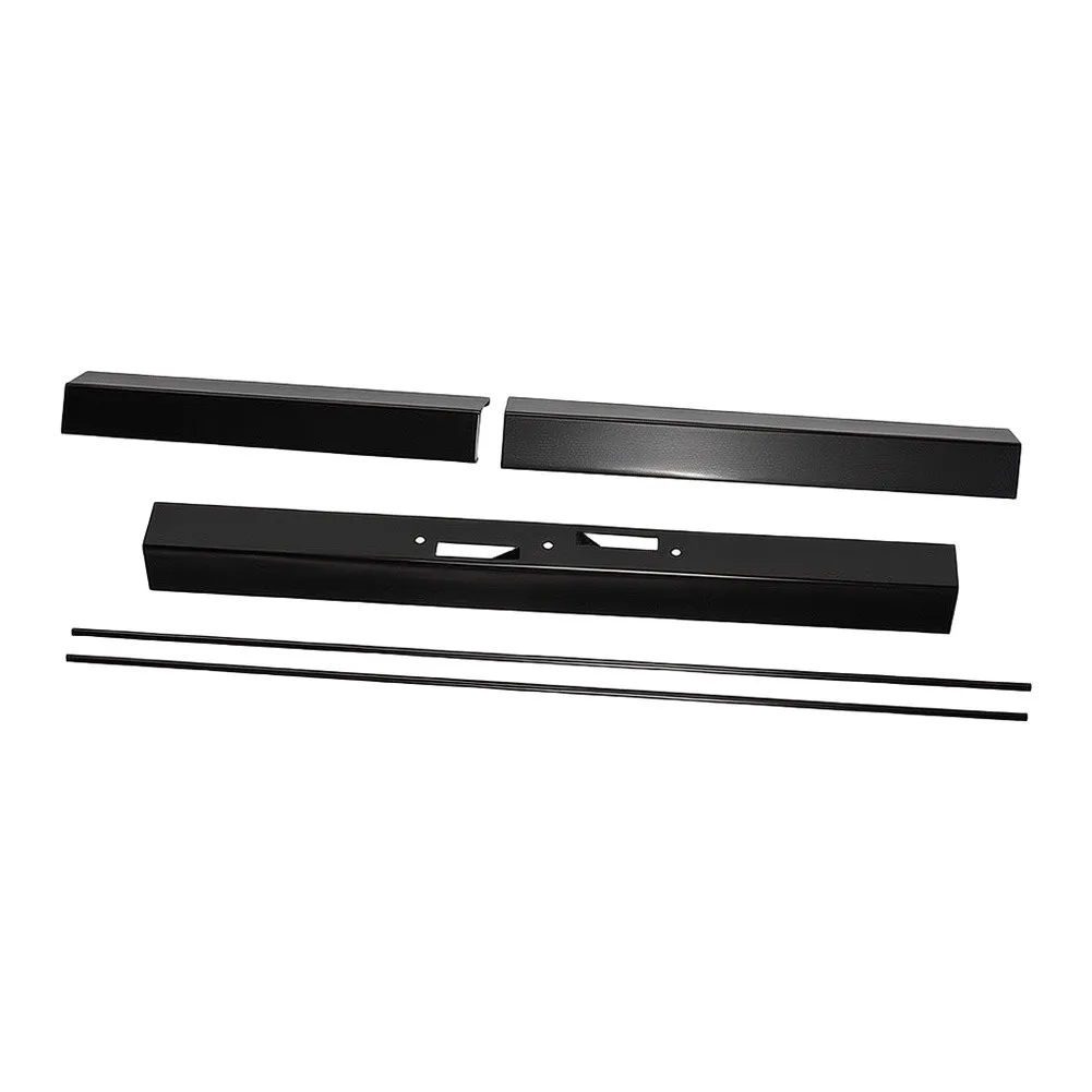 Carbon Steel Adjustable Fireplace Curtain Rod Set For For for Fireplace Decor with Brackets Hood Center Carbon