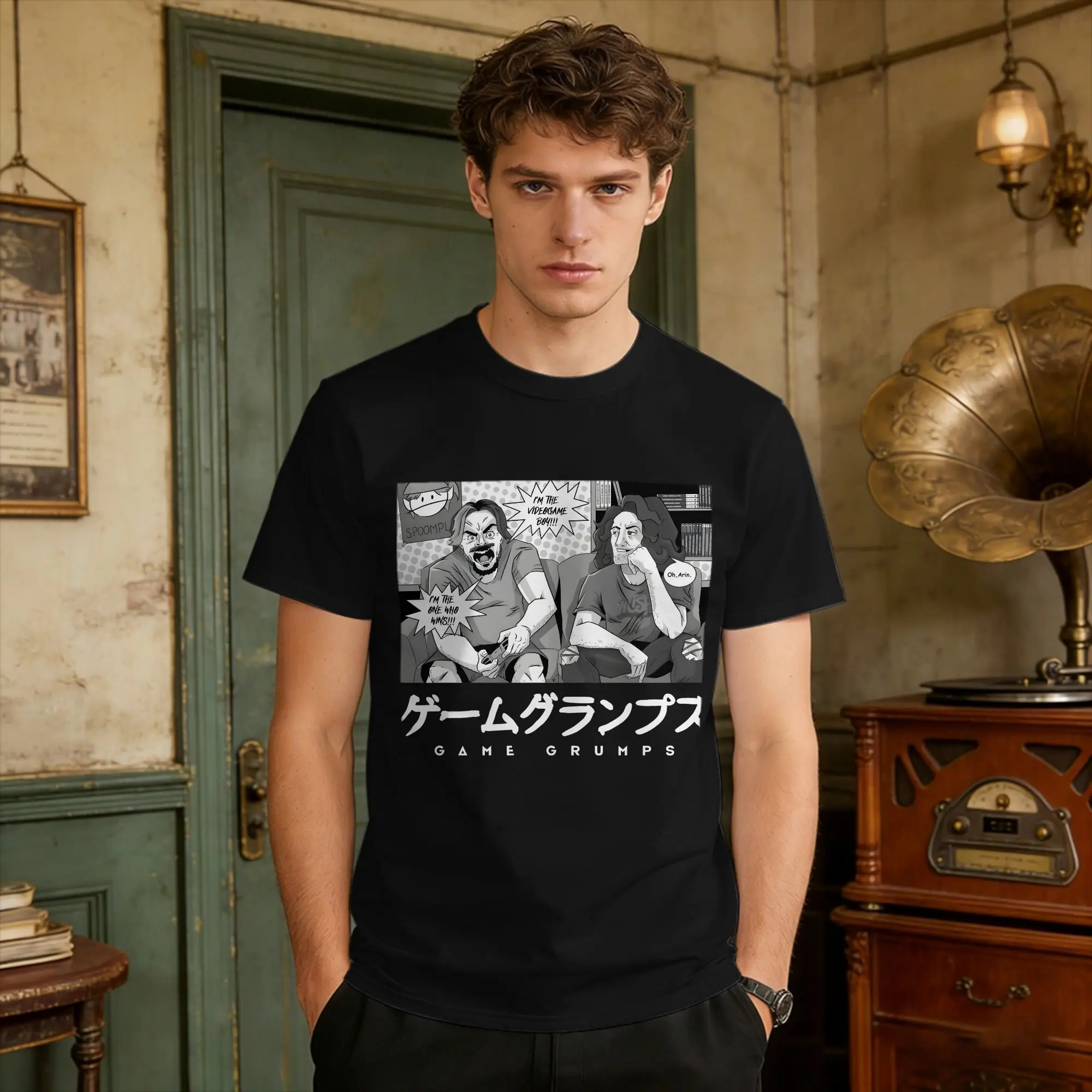The Grump Who Wins Grayscale T-Shirt Summer Grumps Trending T-Shirts Pure Cotton O-Neck 4XL 5XL 6XL Top Tees Short Sleeves Tops