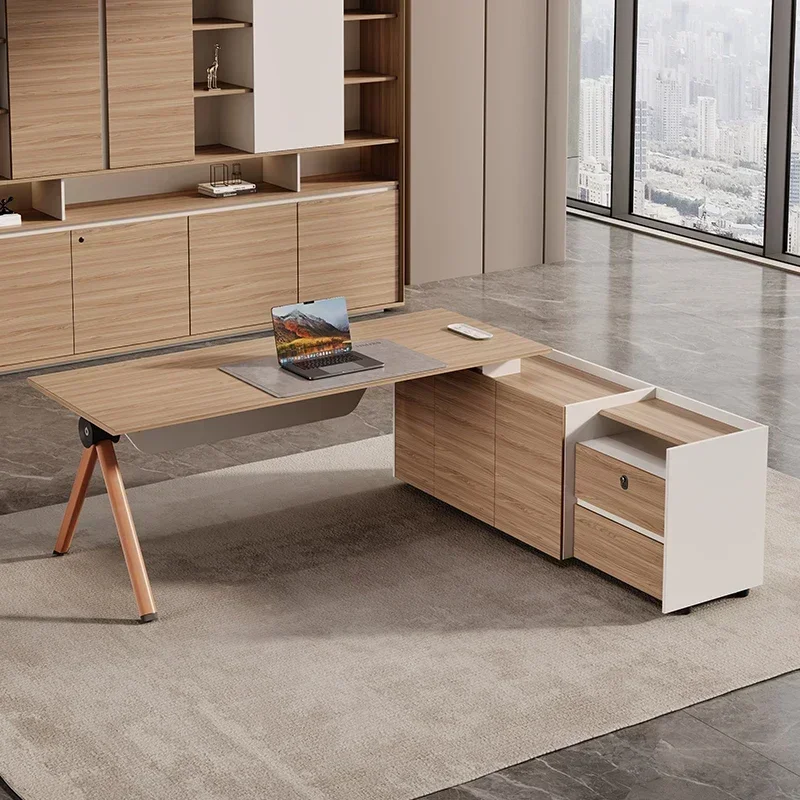 L Shaped Gaming Desk Simple Table Office Drawers Computer Desk Multifunction Workstation Mesa De Computador Office Furniture