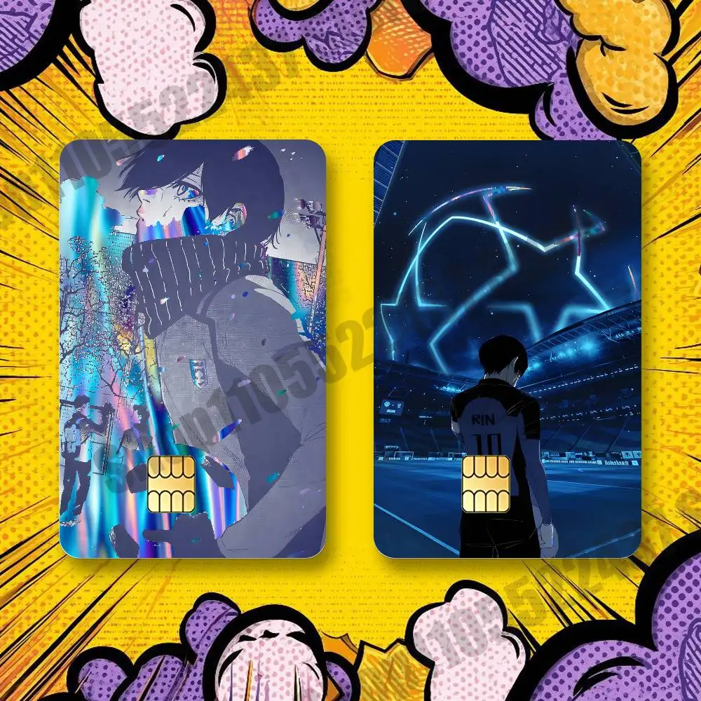 Anime I-Itoshi Rin Cartoon Holographic Laser Shinny Film Skin Cover Sticker for Debit Credit Card Bank Card